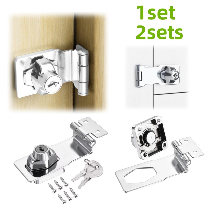 Furniture Hardware Kit - 1/2 セットのノブスタイル家具安全ロック、キャビネット、引き出しロック、キーとネジ付きハードウェアアクセサリーに適しています。