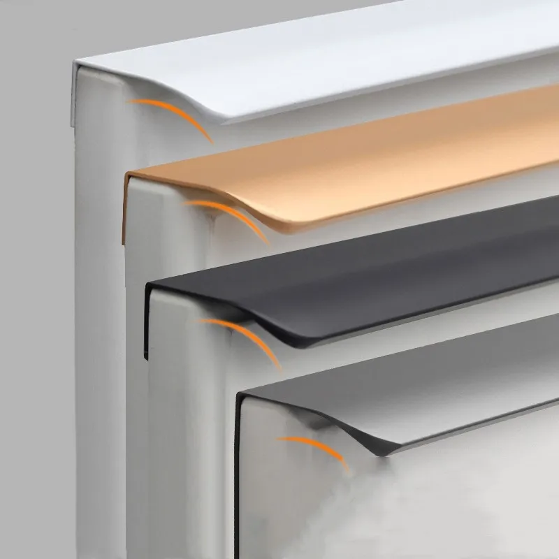 Furniture Hardware Gold - ゴールドキッチンキャビネットワードローブドア目に見えないドレッシングテーブル引き出しノブ埋め込み家具ハンドル家の装飾黒、白