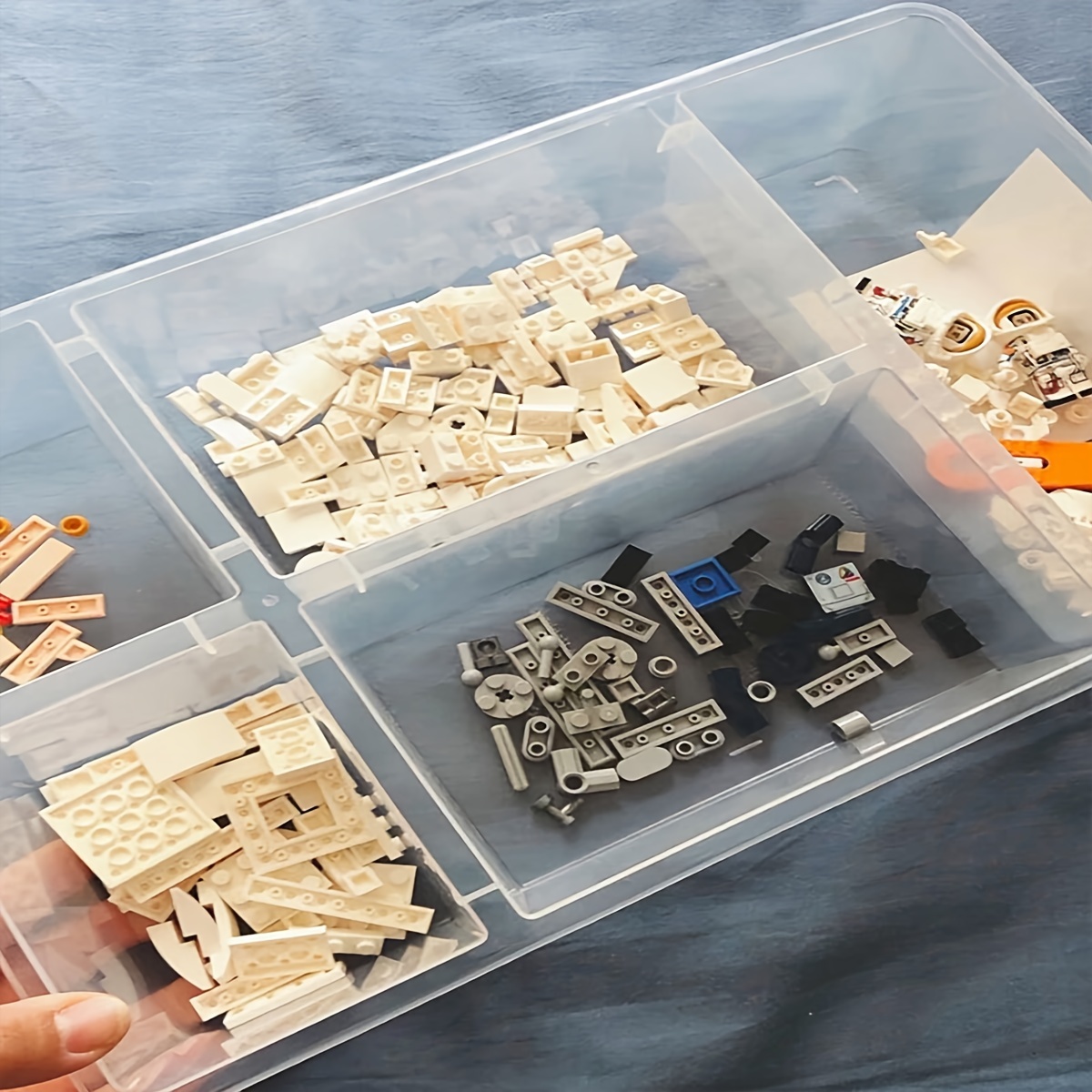Drawer Organizer Peg - 2個入り分割収納ボックス、画材、レゴブロック用のマルチグリッドプラスチックオーガナイザー、引き出し分類コンテナ