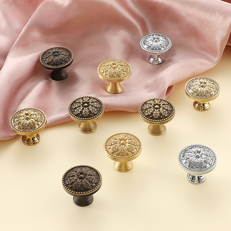 サテン真鍮キャビネットドアハンドルとノブ、アンティーク引き出 - Vintage Furniture Hardware Pulls のレビューと価格