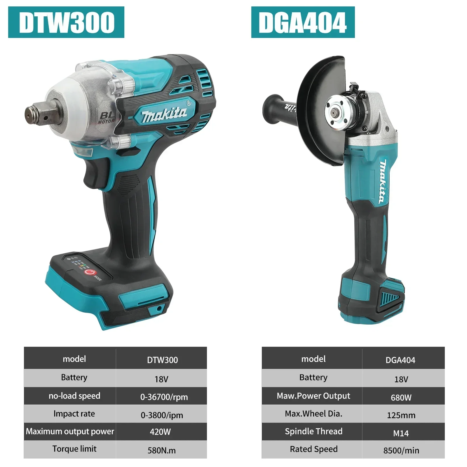 マキタ DTW300 または DGA404 コンボ：18V、 - Makita Drill Dtw300 のレビューと価格