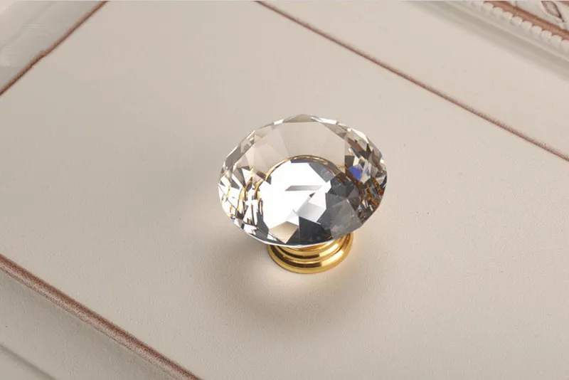 クリスタルゴールド食器棚ノブハンドルプルガラスドレッサーハン - Furniture Hardware Gold のレビューと価格