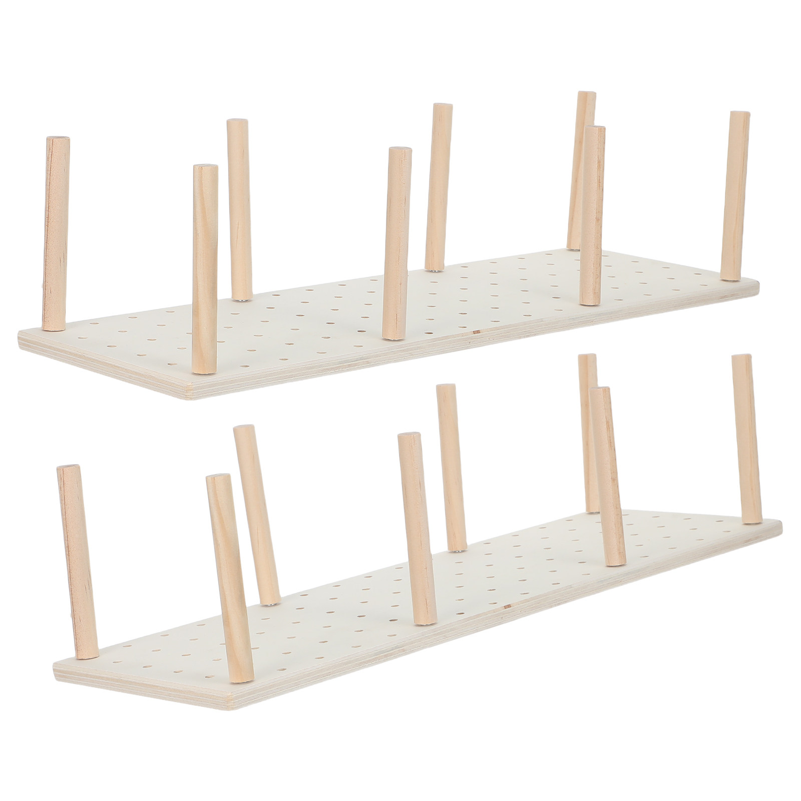 2セット 木製ペグボードオーガナイザー 天然木製 調節可能な - Drawer Organizer Peg のレビューと価格