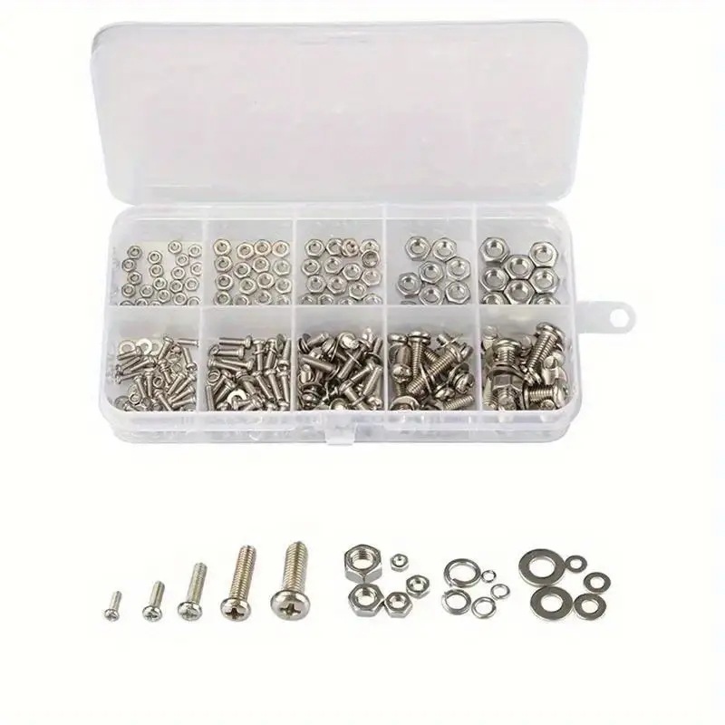 320個の六角ナットとボルトセットM2-M5耐久性のあるユニ - Furniture Hardware Kit のレビューと価格