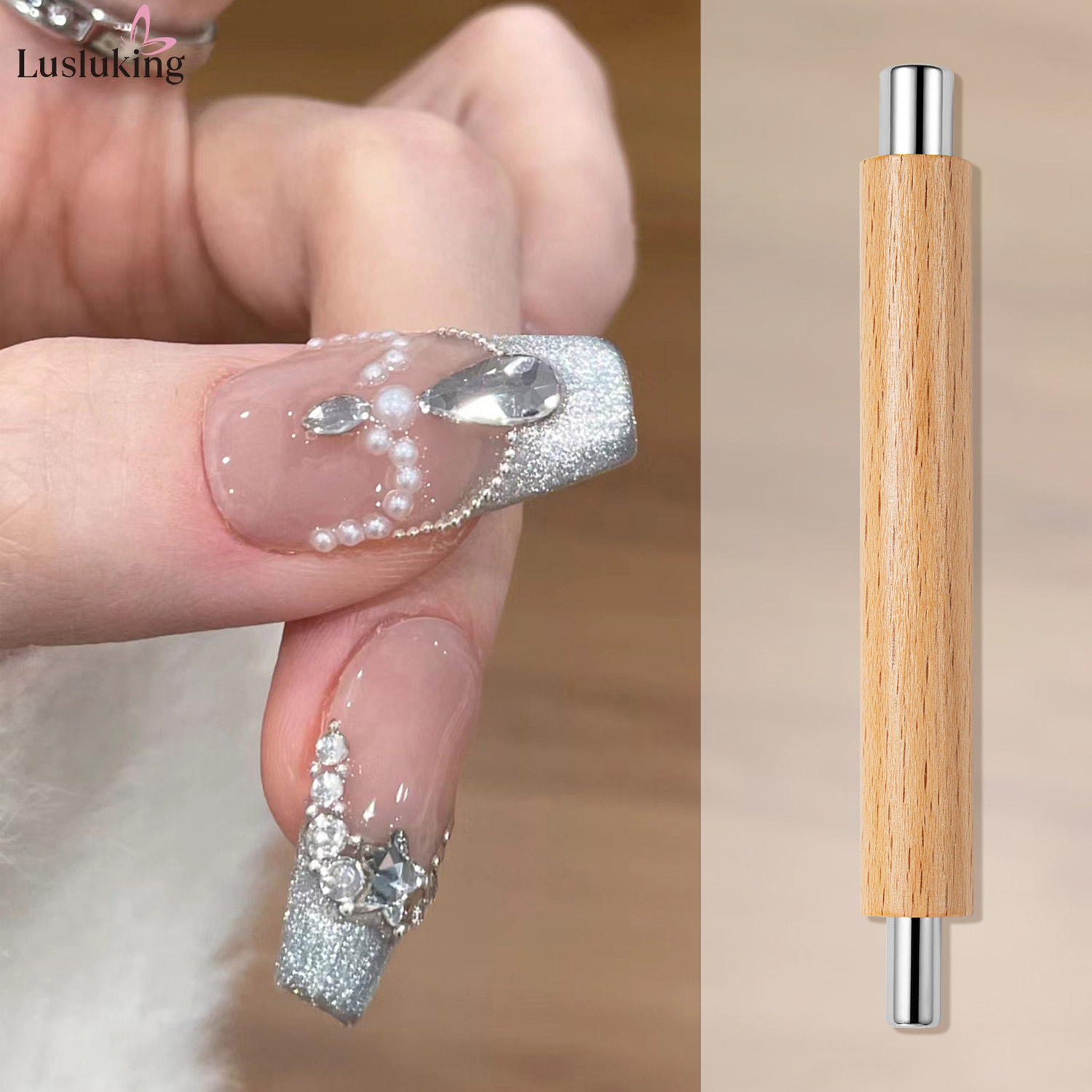 1pc ネイルアートネイル磁気スティックキャットアイ磁気ロッ - Furniture Hardware Nails のレビューと価格