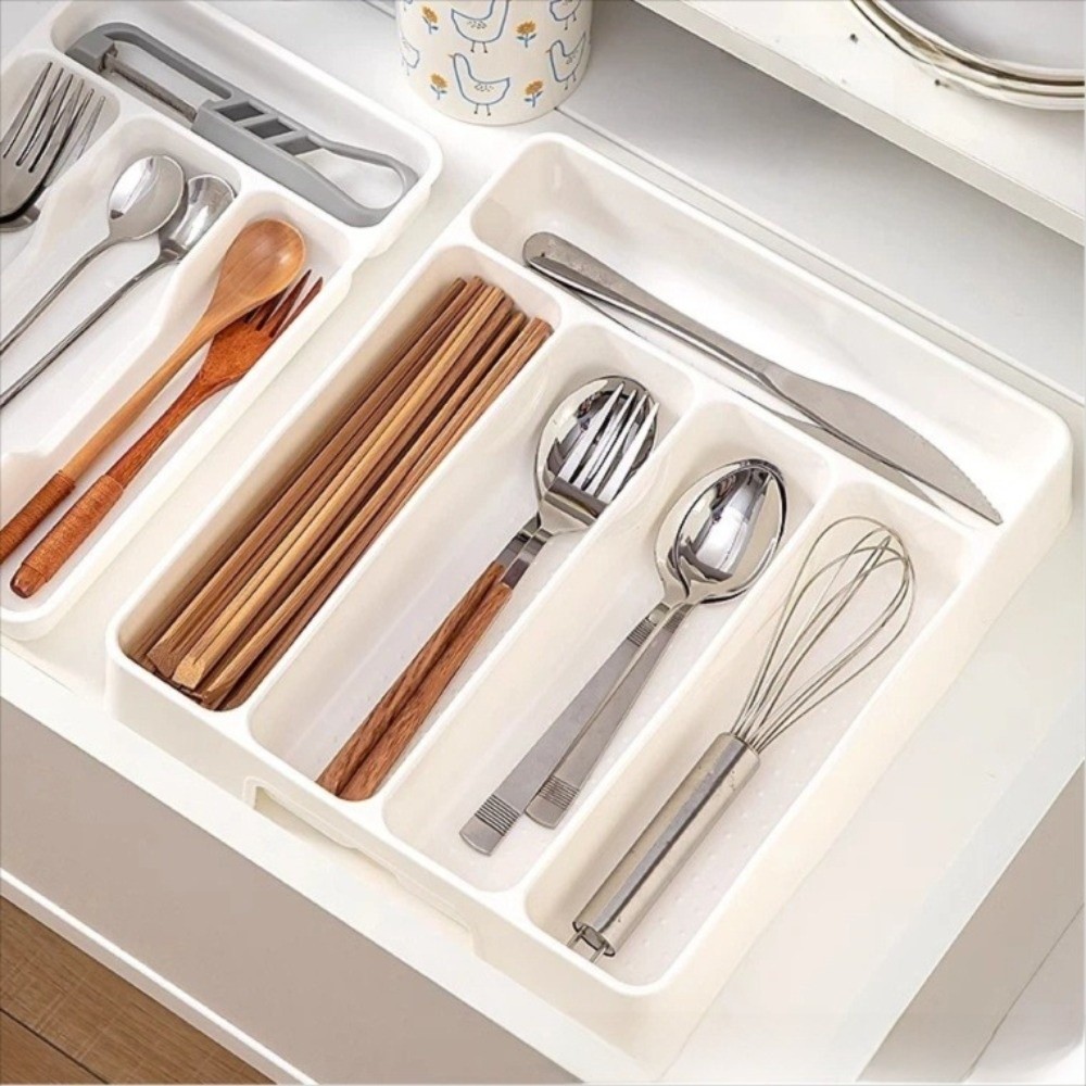 高品質4/5区画カトラリーオーガナイザー長方形簡単清掃引き出 - Drawer Organizer Peg のレビューと価格