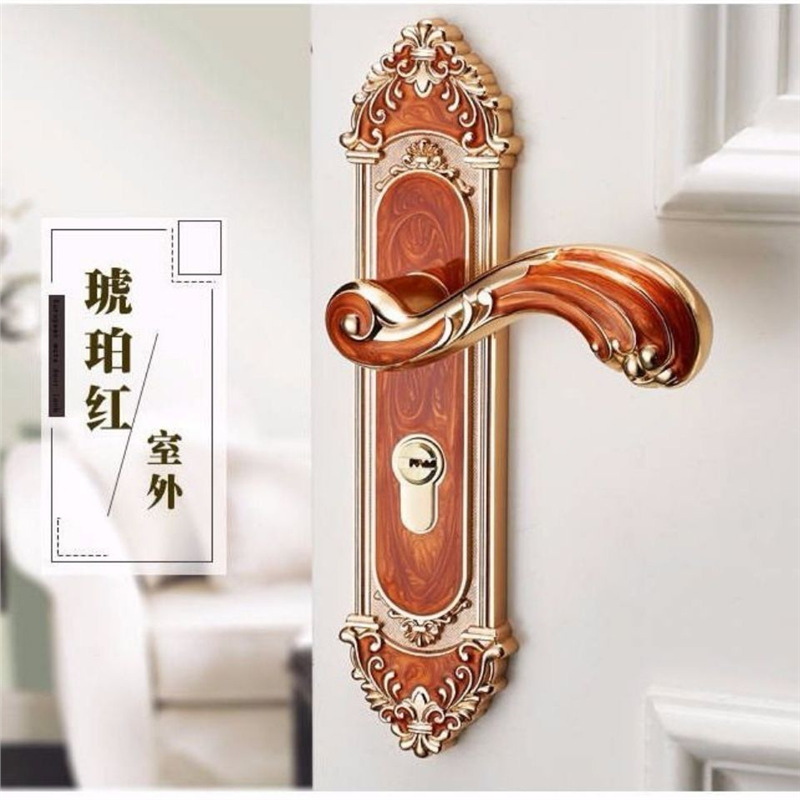 ヨーロッパスタイルのミュートルームドアロックハンドルファッシ - Furniture Hardware Handles のレビューと価格