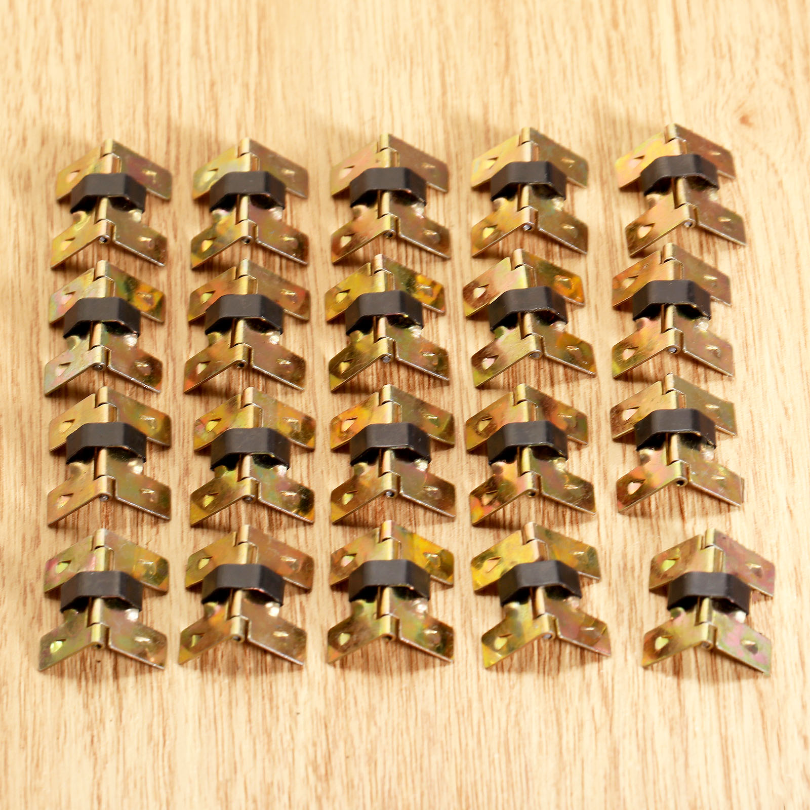 20pc 20 × 18ミリメートルレトロミニ春ヒンジゴール - Furniture Hardware Gold のレビューと価格