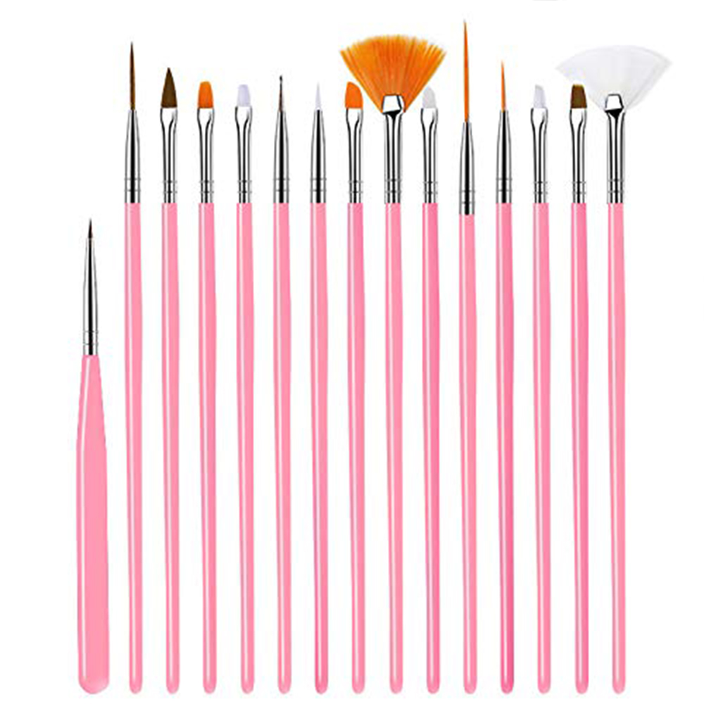 LINMANDA 15 ピンクネイルアートブラシセット ネイ - Furniture Hardware Nails のレビューと価格