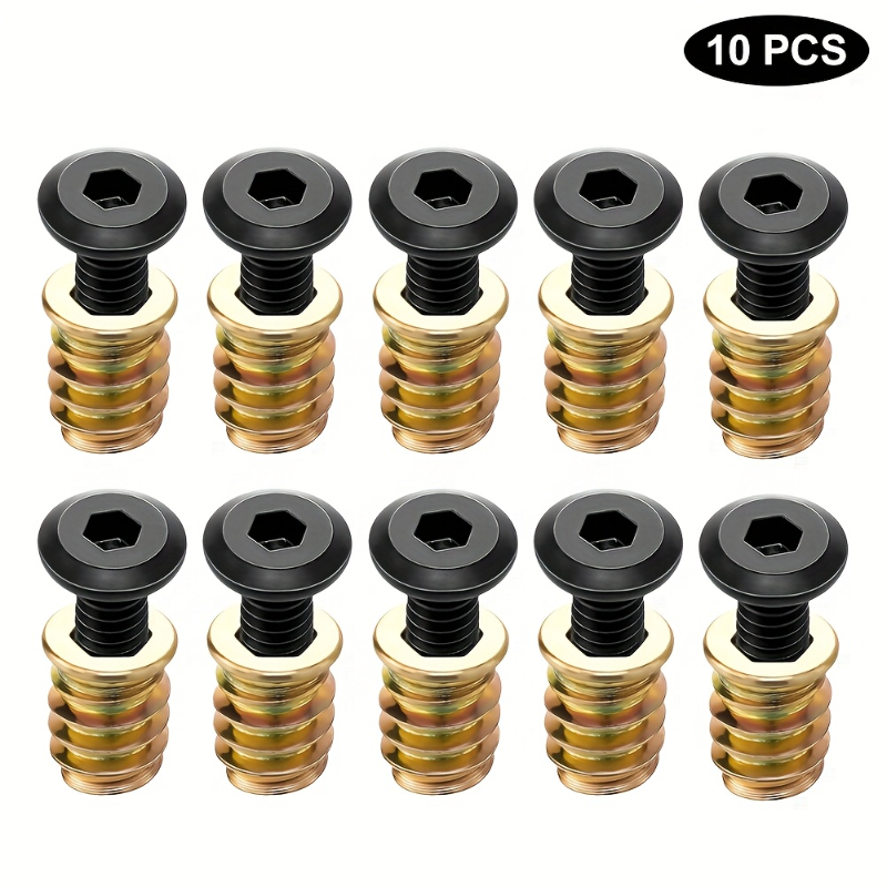 10 個のネジ付きインサートナットコンビネーションツールキッ - Furniture Hardware Kit のレビューと価格