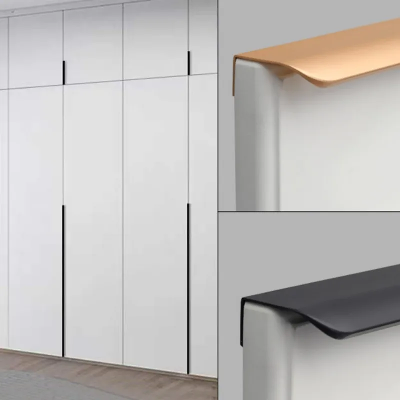 ゴールドキッチンキャビネットワードローブドア目に見えないドレ - Furniture Hardware Gold のレビューと価格