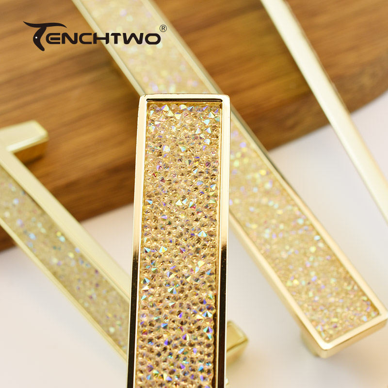 ワードローブ,キッチン収納キャビネット用の金メッキクリスタル - Furniture Hardware Gold のレビューと価格