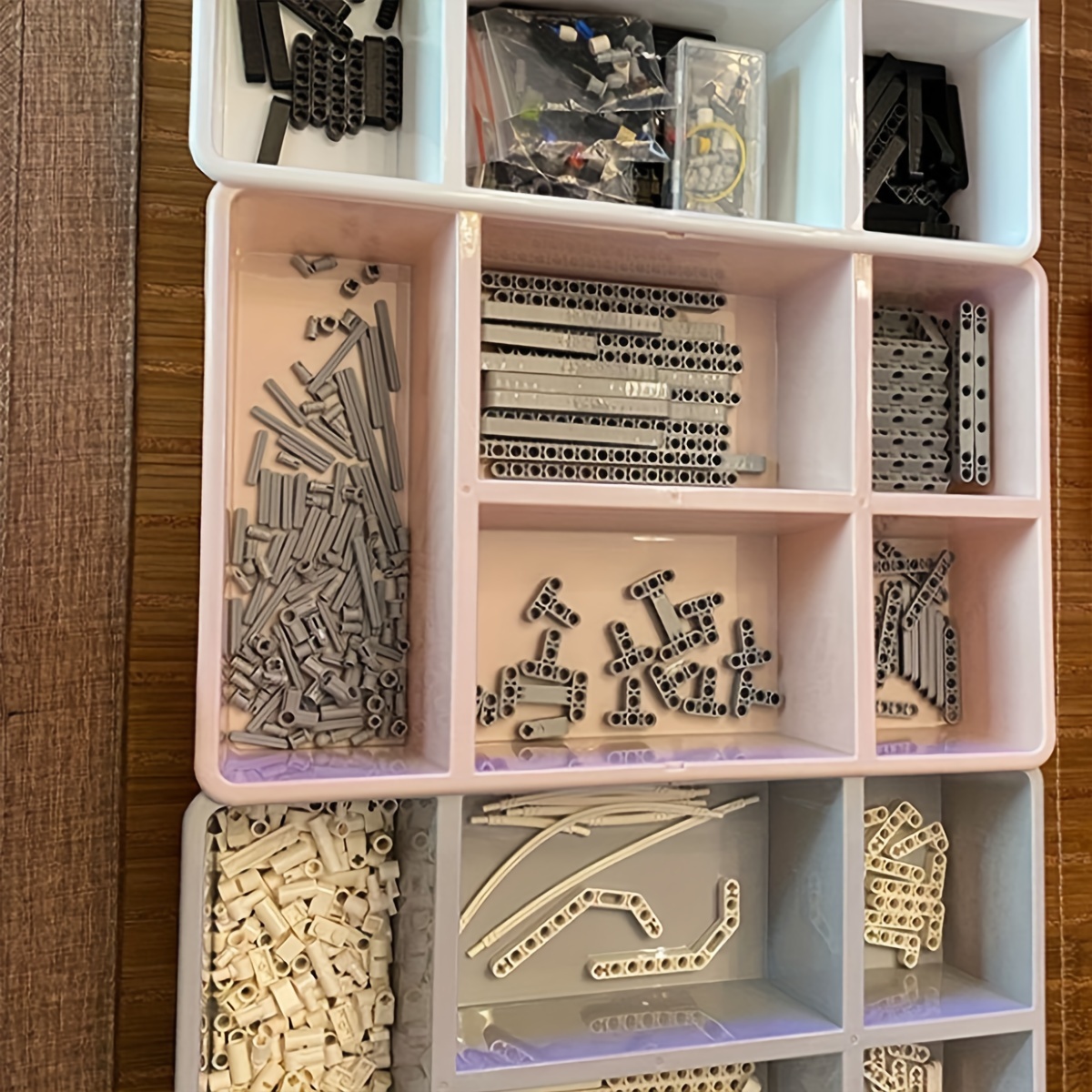2個入り分割収納ボックス、画材、レゴブロック用のマルチグリッ - Drawer Organizer Peg のレビューと価格