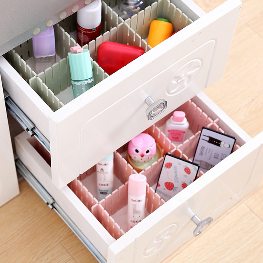 8個入り調整可能な引き出しオーガナイザー仕切り DIY収納ラ - Drawer Organizer Peg のレビューと価格