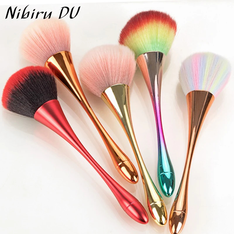 プロのネイルアートブラシローズゴールドパウダーダストクリーナ - Furniture Hardware Nails のレビューと価格