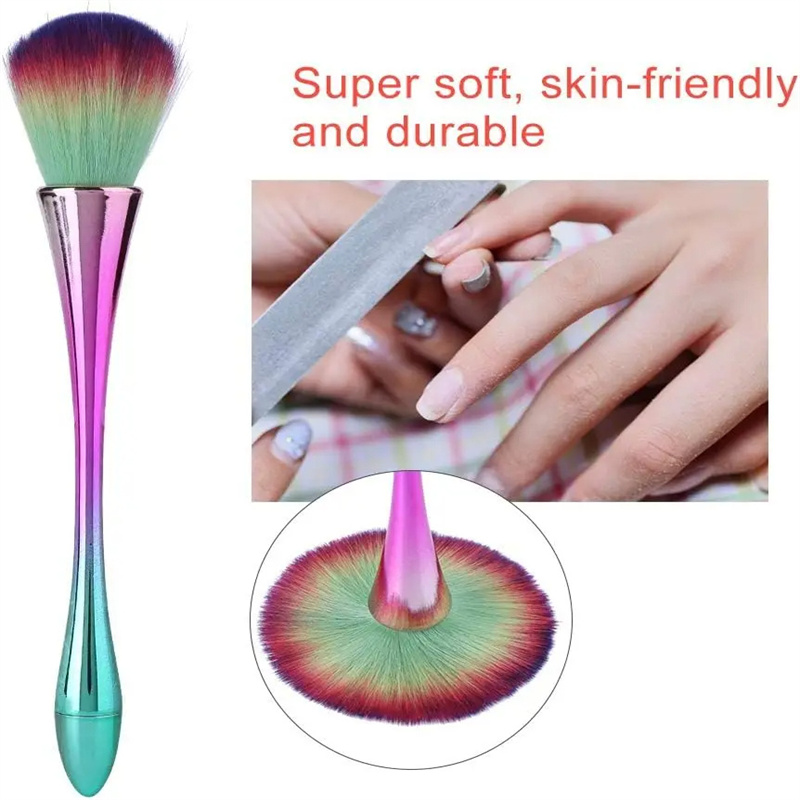 プロのネイルアートブラシローズゴールドパウダーダストクリーナ - Furniture Hardware Nails のレビューと価格