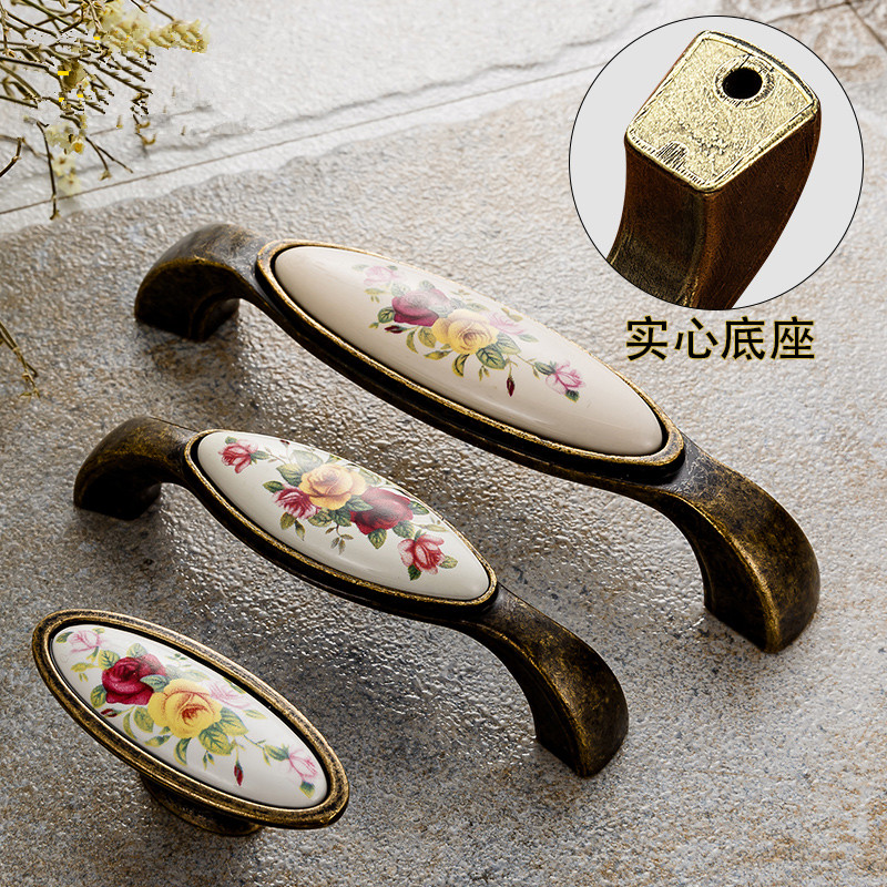 ヴィンテージセラミックハンドルキャビネットプルノブワードロー - Vintage Furniture Hardware Pulls のレビューと価格