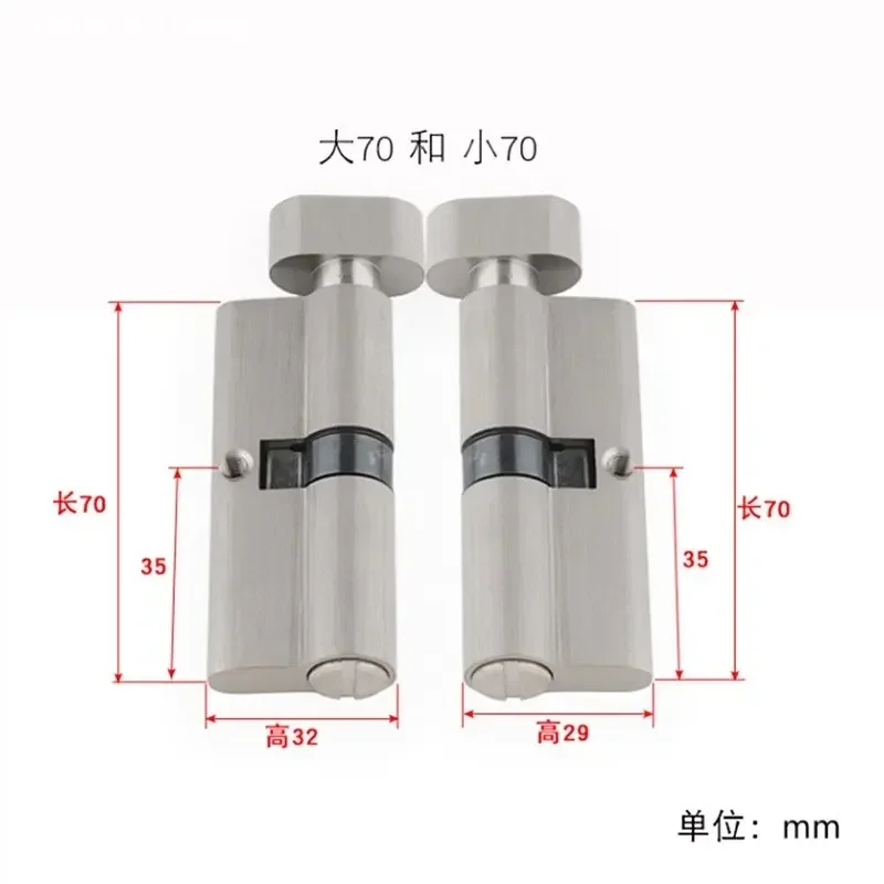 屋内無垢材ドア真鍮キーレスロックコア浴室ドアハンドルロックシ - Furniture Hardware Handles のレビューと価格