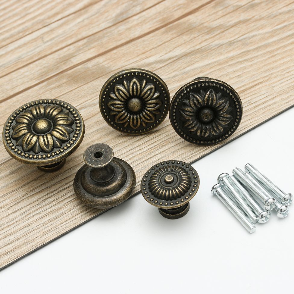 アンティークスタイルの丸い引き出しハンドル,2個,キャビネッ - Vintage Furniture Hardware Pulls のレビューと価格