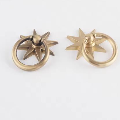 アニス星型キャビネットアンティーク真鍮ハンドルリング真鍮キャ - Furniture Hardware Gold のレビューと価格