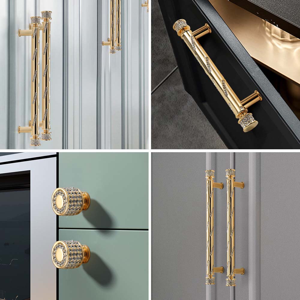 デラックスゴールドライトキャビネットハンドル,引き出しハンド - Furniture Hardware Gold のレビューと価格