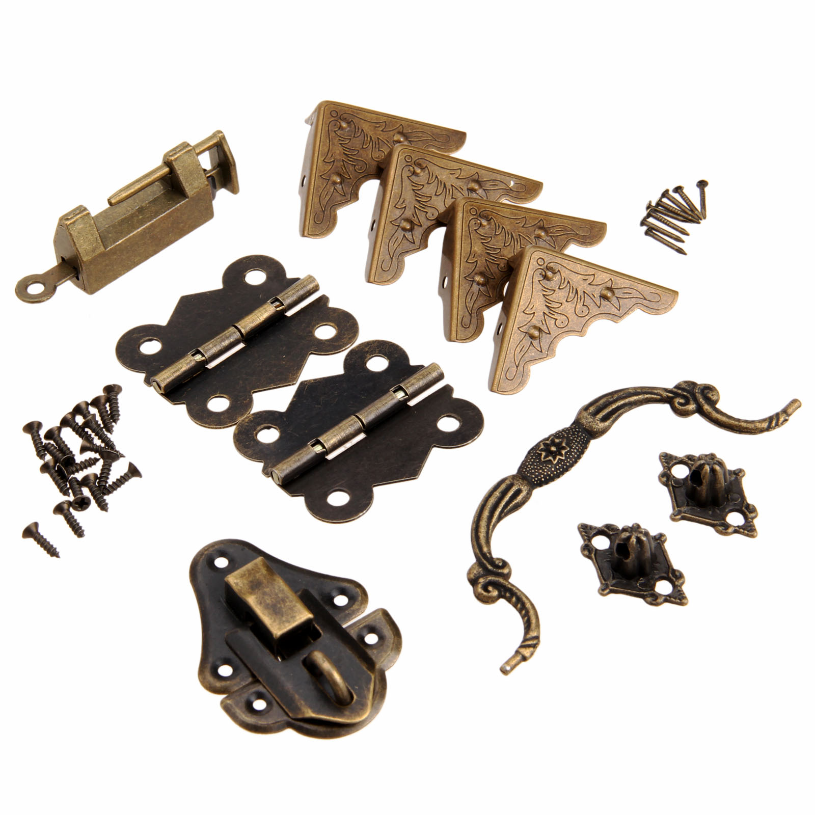 9ピース/セット家具継手中国真鍮ハードウェアアンティーク木製 - Furniture Hardware Handles のレビューと価格