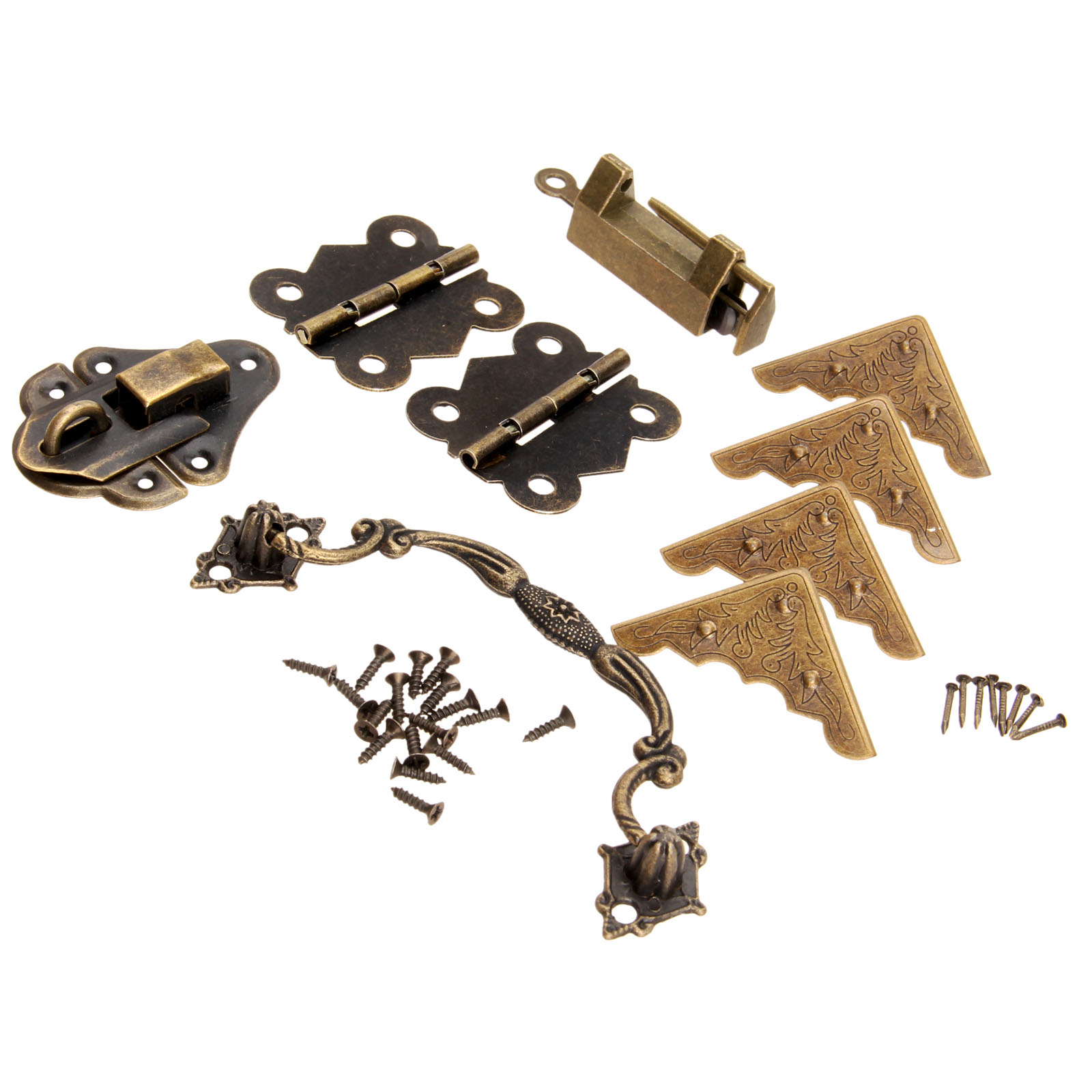 9ピース/セット家具継手中国真鍮ハードウェアアンティーク木製 - Furniture Hardware Handles のレビューと価格