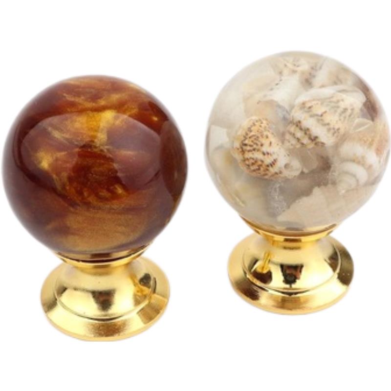 アンバーシェルタイガーアイゴールド食器棚取手引き出しノブドア - Furniture Hardware Gold のレビューと価格