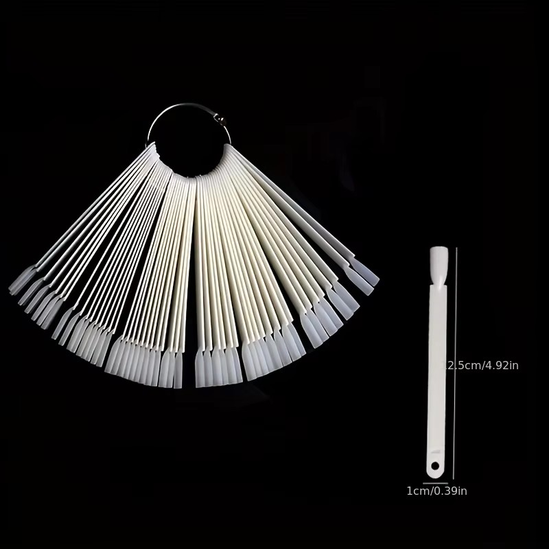 リング付きネイルサンプルスティック50本、クリアな扇形ネイル - Furniture Hardware Nails のレビューと価格