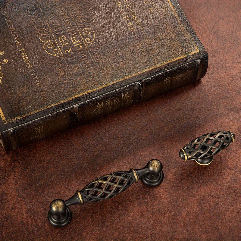 1pc ヴィンテージアンティークブロンズキャビネットハンドル - Vintage Furniture Hardware Pulls のレビューと価格